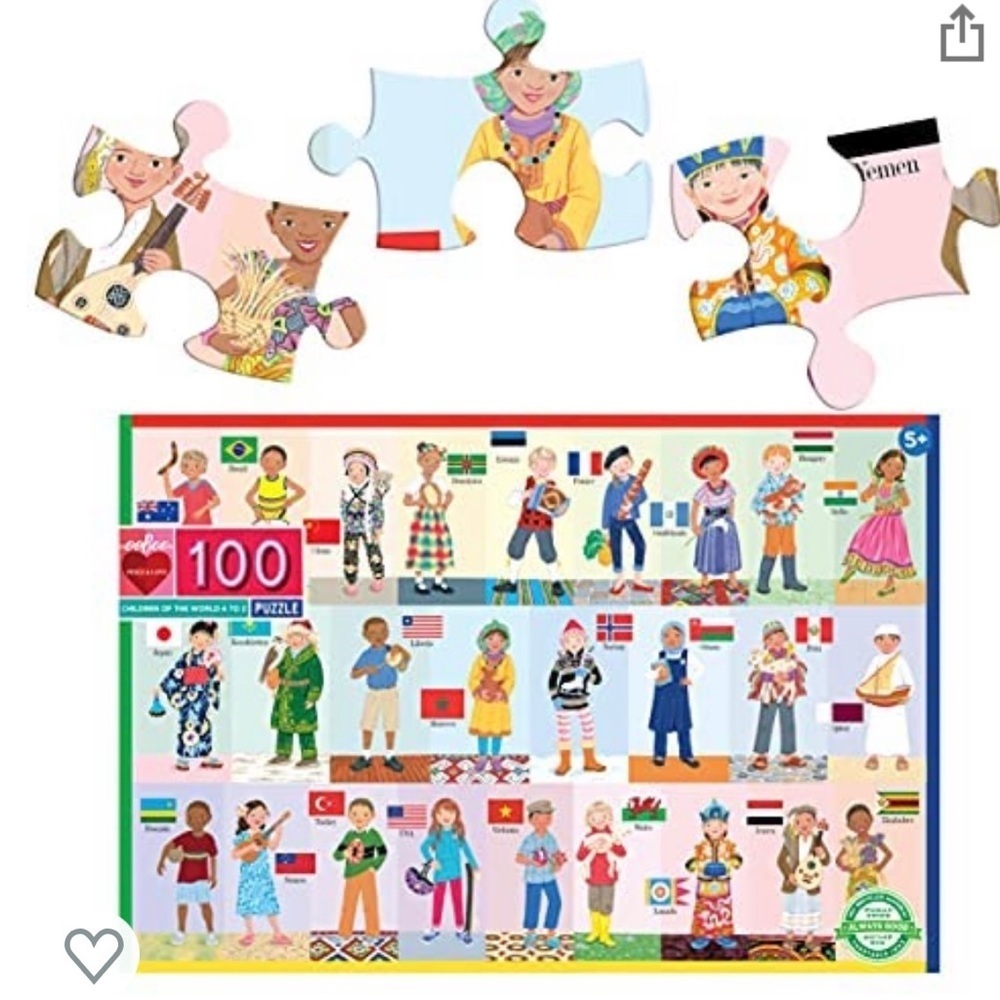 Children of the WORLD 100 piece puzzle. 5+age box never opened